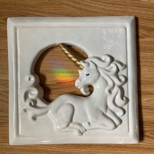 Vintage unicorn wall hanging